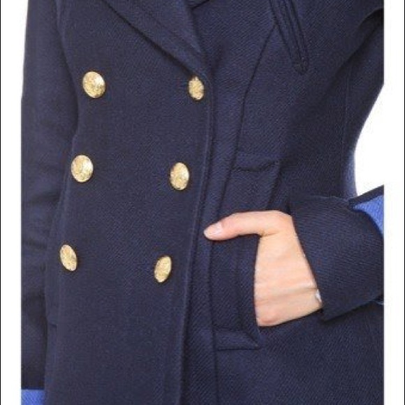 Smythe Les Vestes Navy & Cobalt Blue Peacoat 4 - Picture 5 of 8